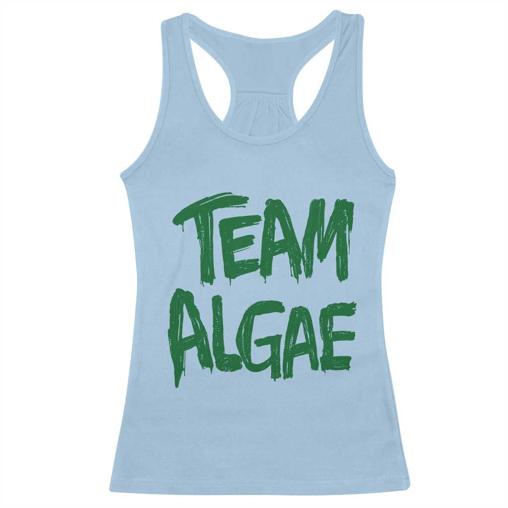 Team Algae Slime Dripping Style Graphic Racerback Tank Top Viral Lincoln Memorial Reflecting Pool Swamp Meme TS02 Light Blue Print Your Wear