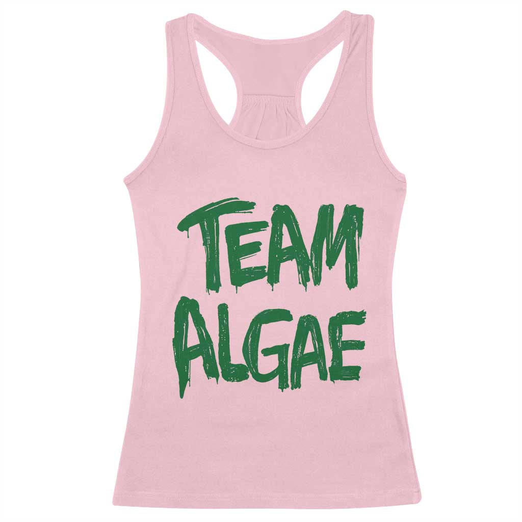 Team Algae Slime Dripping Style Graphic Racerback Tank Top Viral Lincoln Memorial Reflecting Pool Swamp Meme TS02 Light Pink Print Your Wear