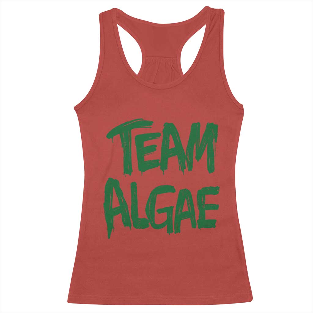 Team Algae Slime Dripping Style Graphic Racerback Tank Top Viral Lincoln Memorial Reflecting Pool Swamp Meme TS02 Red Print Your Wear