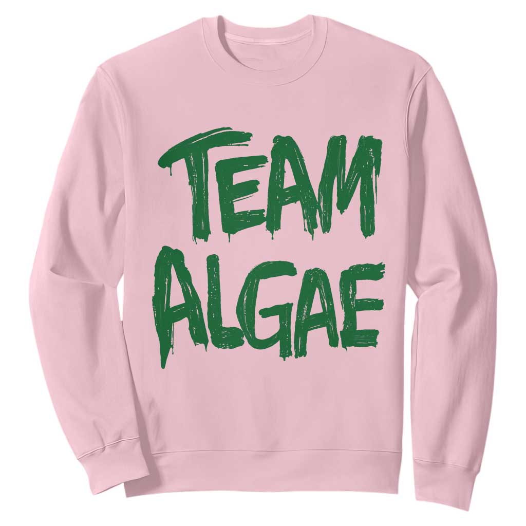 Team Algae Slime Dripping Style Graphic Sweatshirt Viral Lincoln Memorial Reflecting Pool Swamp Meme TS02 Light Pink Print Your Wear