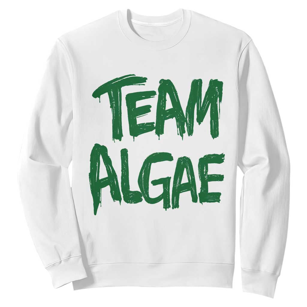Team Algae Slime Dripping Style Graphic Sweatshirt Viral Lincoln Memorial Reflecting Pool Swamp Meme TS02 White Print Your Wear