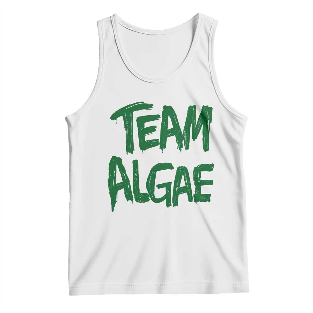 Team Algae Slime Dripping Style Graphic Tank Top Viral Lincoln Memorial Reflecting Pool Swamp Meme TS02 White Print Your Wear