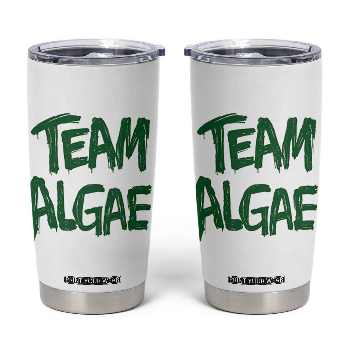 Team Algae Slime Dripping Style Graphic Tumbler Cup Viral Lincoln Memorial Reflecting Pool Swamp Meme TS02 White Print Your Wear