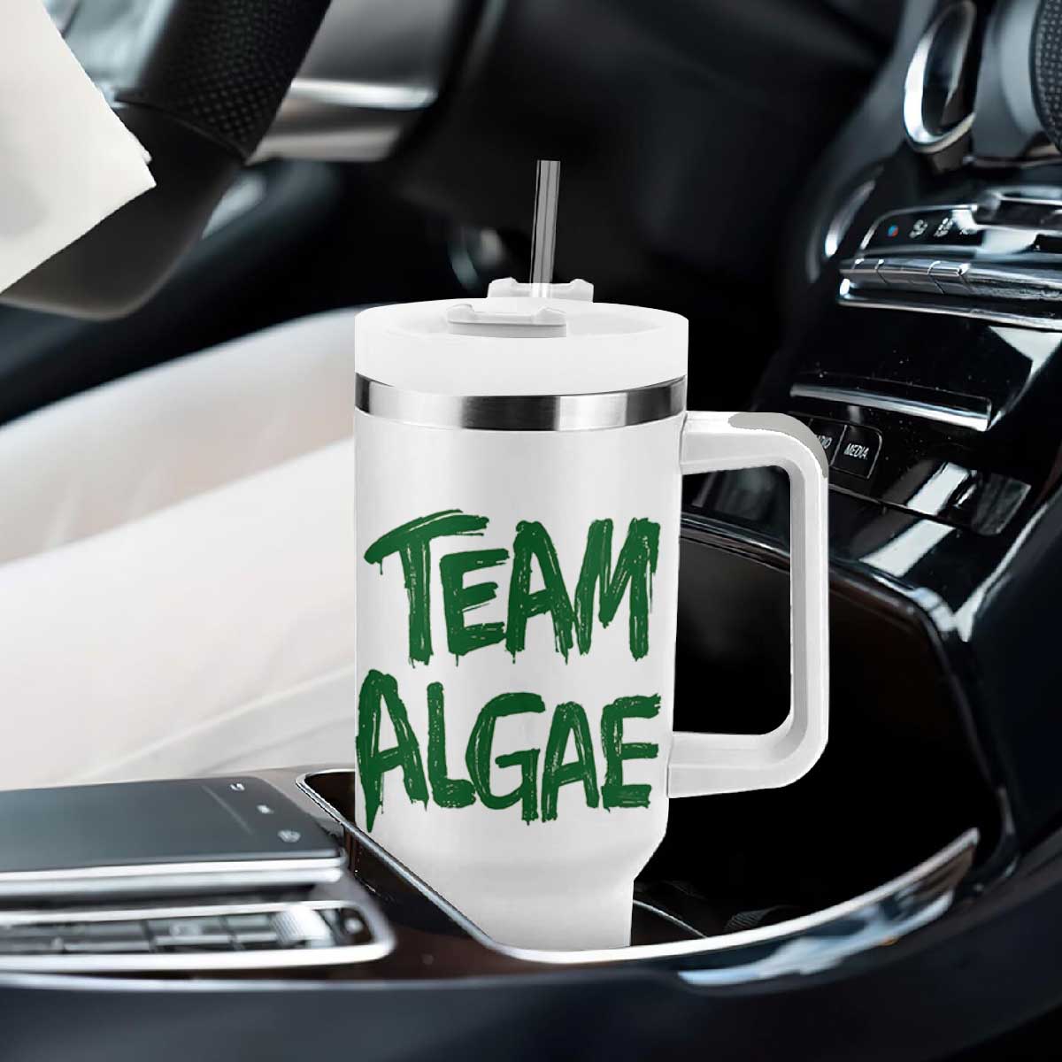 Team Algae Slime Dripping Style Graphic Tumbler With Handle Viral Lincoln Memorial Reflecting Pool Swamp Meme TS02 Print Your Wear