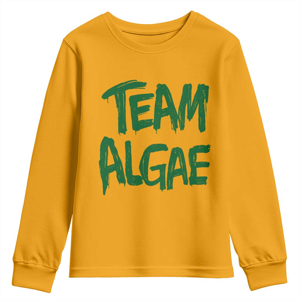 Team Algae Slime Dripping Style Graphic Youth Sweatshirt Viral Lincoln Memorial Reflecting Pool Swamp Meme TS02 Gold Print Your Wear
