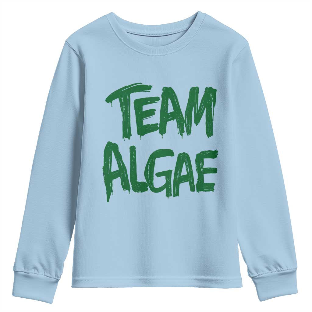 Team Algae Slime Dripping Style Graphic Youth Sweatshirt Viral Lincoln Memorial Reflecting Pool Swamp Meme TS02 Light Blue Print Your Wear