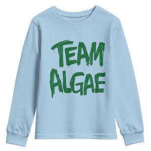 Team Algae Slime Dripping Style Graphic Youth Sweatshirt Viral Lincoln Memorial Reflecting Pool Swamp Meme TS02 Light Blue Print Your Wear