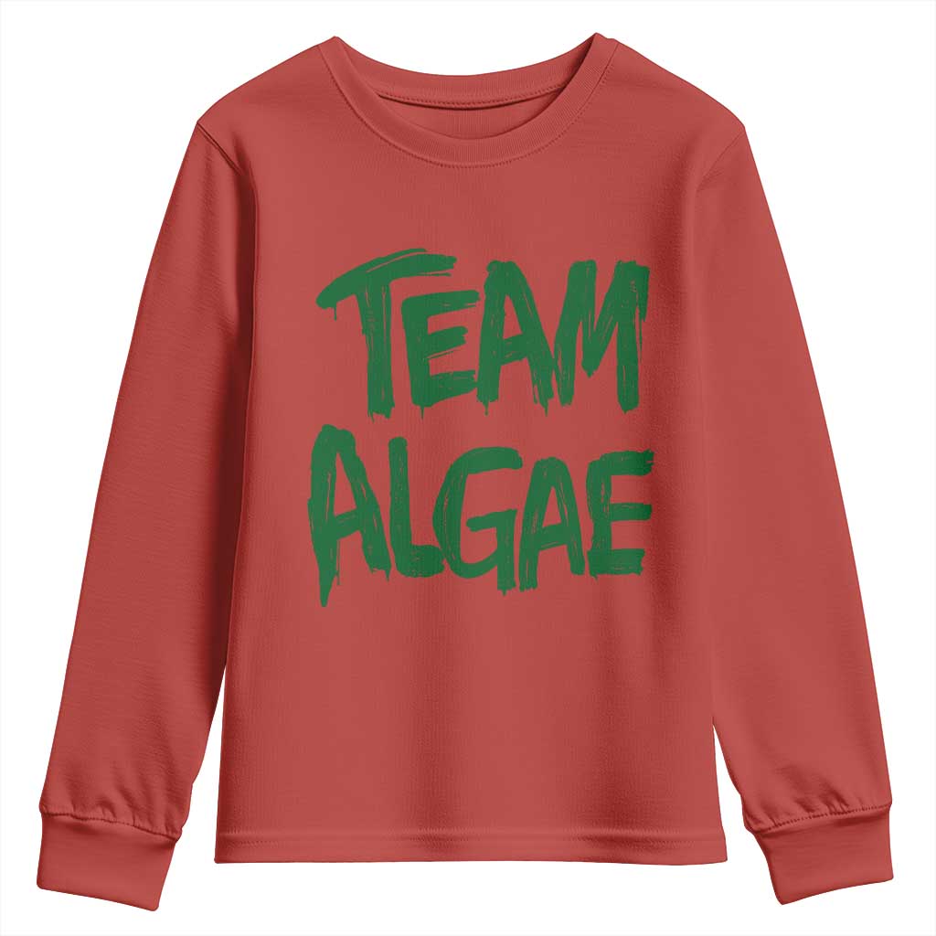 Team Algae Slime Dripping Style Graphic Youth Sweatshirt Viral Lincoln Memorial Reflecting Pool Swamp Meme TS02 Red Print Your Wear