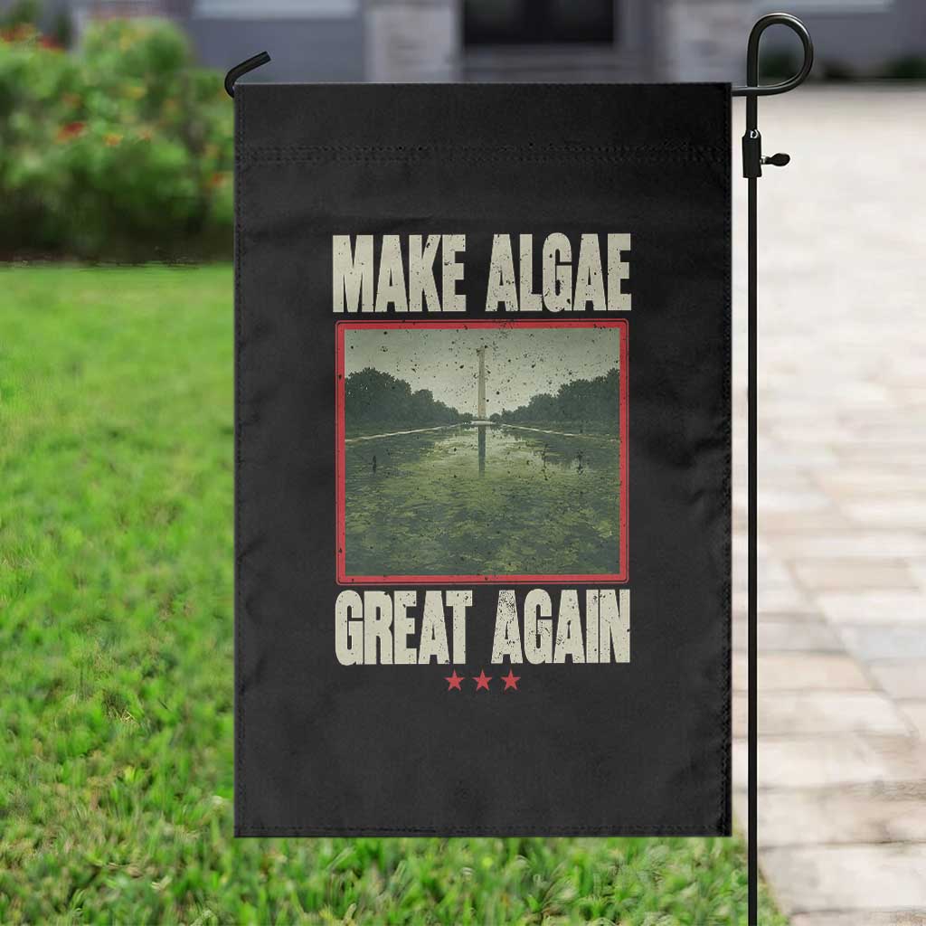 Make Algae Great Again Funny DC Slamp Slime Parody Garden Flag Washington Monument Reflecting Pool Vintage Photo TS02 Print Your Wear