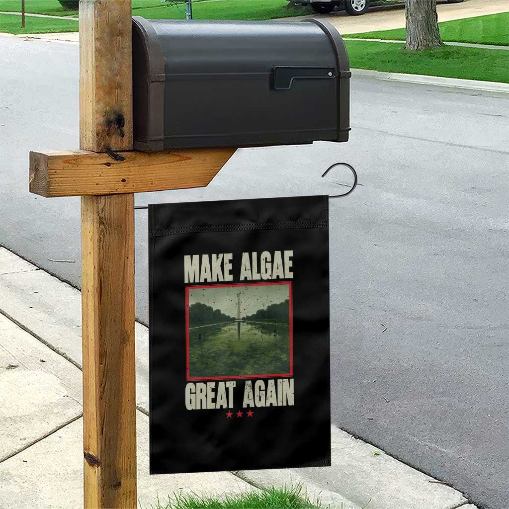 Make Algae Great Again Funny DC Slamp Slime Parody Garden Flag Washington Monument Reflecting Pool Vintage Photo TS02 Print Your Wear