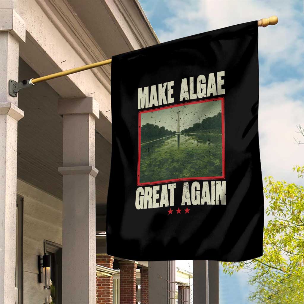 Make Algae Great Again Funny DC Slamp Slime Parody Garden Flag Washington Monument Reflecting Pool Vintage Photo TS02 Print Your Wear