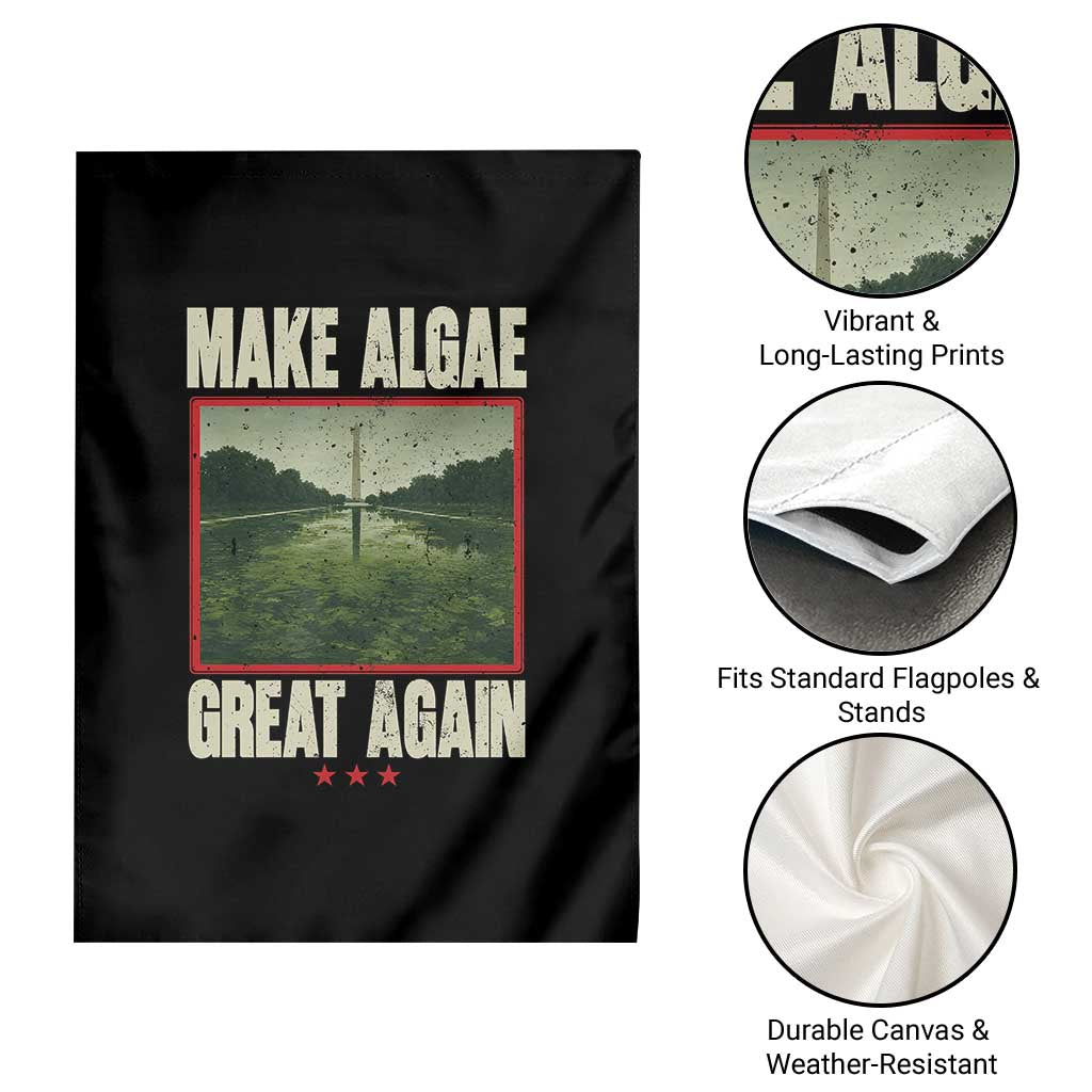 Make Algae Great Again Funny DC Slamp Slime Parody Garden Flag Washington Monument Reflecting Pool Vintage Photo TS02 Print Your Wear