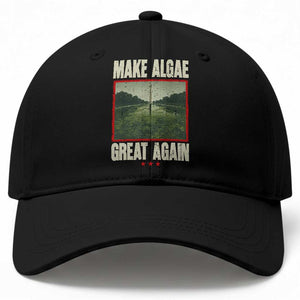 Make Algae Great Again Funny DC Slamp Slime Parody Baseball Cap Washington Monument Reflecting Pool Vintage Photo TS02 Print Your Wear