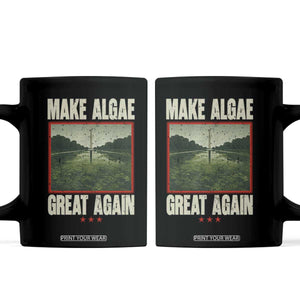 Make Algae Great Again Funny DC Slamp Slime Parody Coffee Mug Washington Monument Reflecting Pool Vintage Photo TS02 Black Print Your Wear
