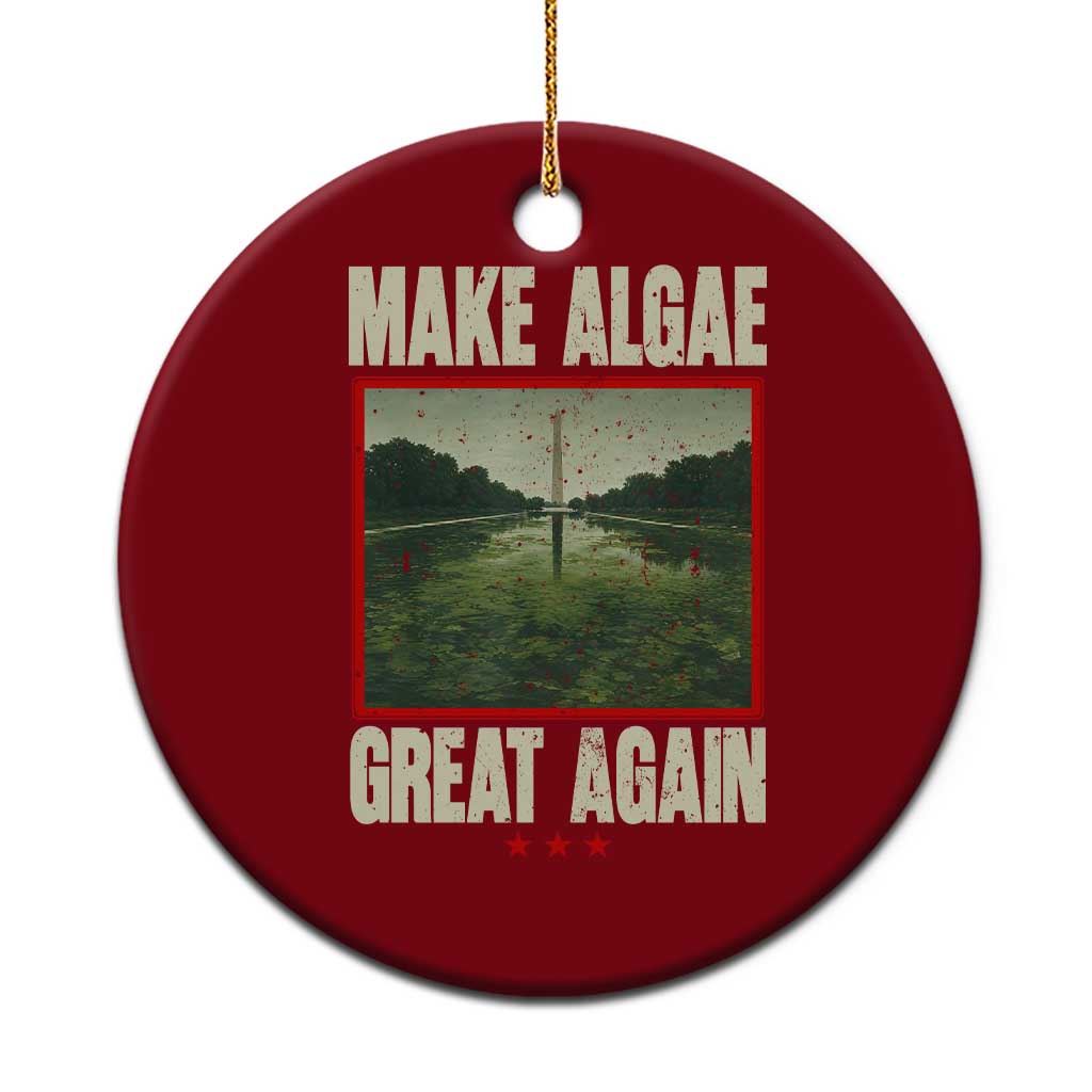Make Algae Great Again Funny DC Slamp Slime Parody Ceramic Ornament Washington Monument Reflecting Pool Vintage Photo TS02 1pc Red Print Your Wear
