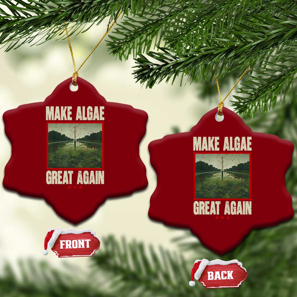 Make Algae Great Again Funny DC Slamp Slime Parody Ceramic Ornament Washington Monument Reflecting Pool Vintage Photo TS02 Print Your Wear
