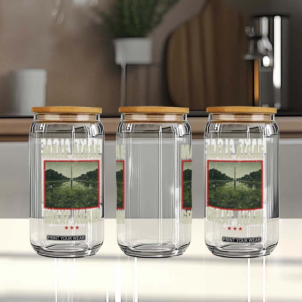Make Algae Great Again Funny DC Slamp Slime Parody Glass Can Washington Monument Reflecting Pool Vintage Photo TS02 Print Your Wear