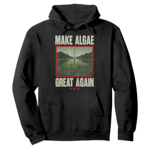 Make Algae Great Again Funny DC Slamp Slime Parody Hoodie Washington Monument Reflecting Pool Vintage Photo TS02 Black Print Your Wear