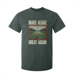 Make Algae Great Again Funny DC Slamp Slime Parody T Shirt For Kid Washington Monument Reflecting Pool Vintage Photo TS02 Dark Forest Green Print Your Wear