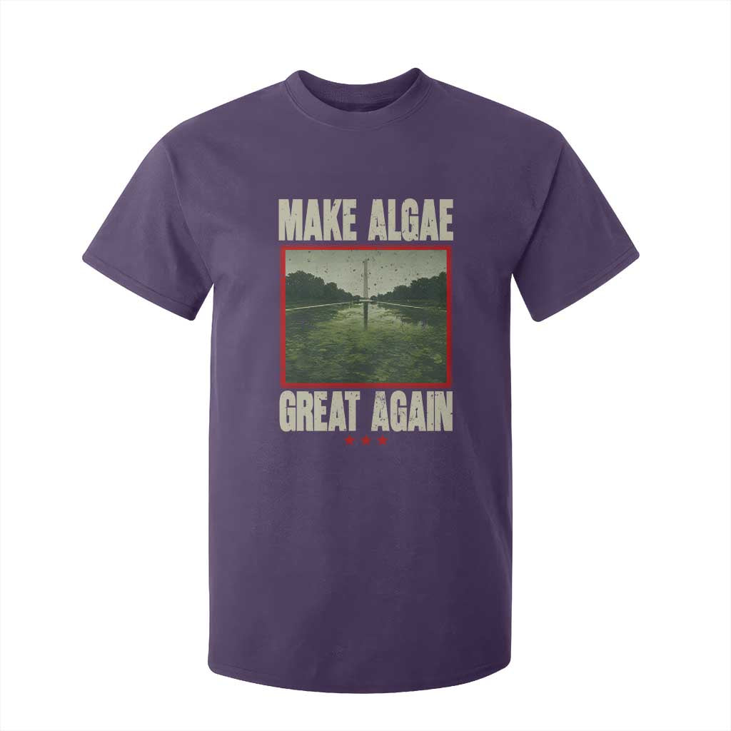 Make Algae Great Again Funny DC Slamp Slime Parody T Shirt For Kid Washington Monument Reflecting Pool Vintage Photo TS02 Purple Print Your Wear
