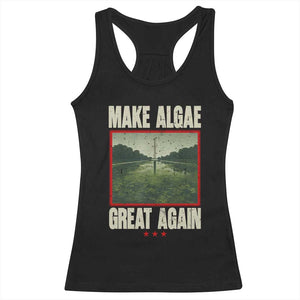 Make Algae Great Again Funny DC Slamp Slime Parody Racerback Tank Top Washington Monument Reflecting Pool Vintage Photo TS02 Black Print Your Wear