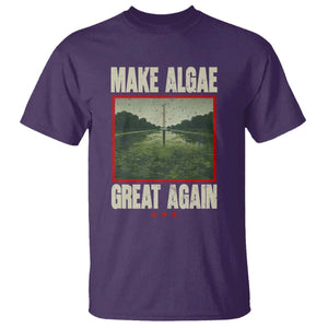 Make Algae Great Again Funny DC Slamp Slime Parody T Shirt Washington Monument Reflecting Pool Vintage Photo TS02 Purple Print Your Wear