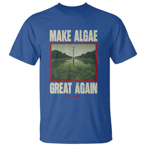 Make Algae Great Again Funny DC Slamp Slime Parody T Shirt Washington Monument Reflecting Pool Vintage Photo TS02 Royal Blue Print Your Wear