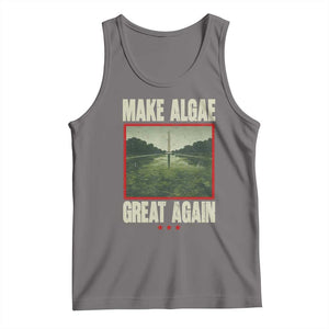 Make Algae Great Again Funny DC Slamp Slime Parody Tank Top Washington Monument Reflecting Pool Vintage Photo TS02 Deep Heather Print Your Wear