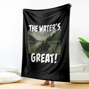 The Water is Great Swamp Monster Reflecting Pool Throw Blanket Funny Washington DC Algae Creature Meme TS02 Print Your Wear