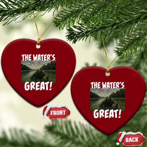 The Water is Great Swamp Monster Reflecting Pool Ceramic Ornament Funny Washington DC Algae Creature Meme TS02 Print Your Wear