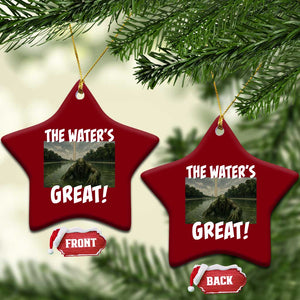 The Water is Great Swamp Monster Reflecting Pool Ceramic Ornament Funny Washington DC Algae Creature Meme TS02 Print Your Wear