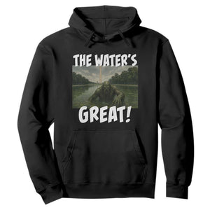 The Water is Great Swamp Monster Reflecting Pool Hoodie Funny Washington DC Algae Creature Meme TS02 Black Print Your Wear