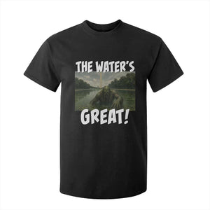 The Water is Great Swamp Monster Reflecting Pool T Shirt For Kid Funny Washington DC Algae Creature Meme TS02 Black Print Your Wear