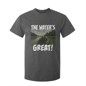 The Water is Great Swamp Monster Reflecting Pool T Shirt For Kid Funny Washington DC Algae Creature Meme TS02 Dark Heather Print Your Wear