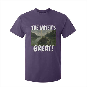 The Water is Great Swamp Monster Reflecting Pool T Shirt For Kid Funny Washington DC Algae Creature Meme TS02 Purple Print Your Wear