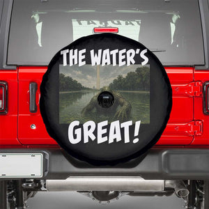 The Water is Great Swamp Monster Reflecting Pool Spare Tire Cover Funny Washington DC Algae Creature Meme TS02 Black Print Your Wear