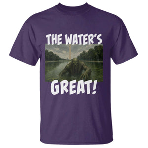The Water is Great Swamp Monster Reflecting Pool T Shirt Funny Washington DC Algae Creature Meme TS02 Purple Print Your Wear
