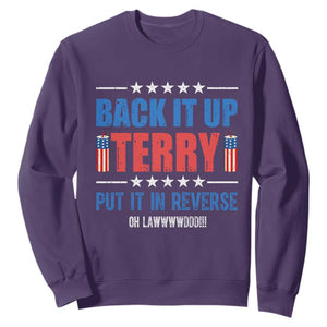 Back It Up Terry Put It In Reverse Oh Lawd Sweatshirt Funny 4th of July Fireworks Patriotic TS02 Purple Print Your Wear