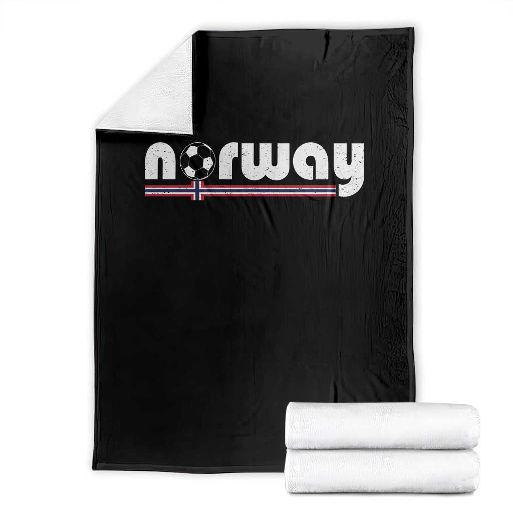 Classic Norway Soccer Vintage Norwegian Flag Throw Blanket Football Fans Support TS02 Black Print Your Wear