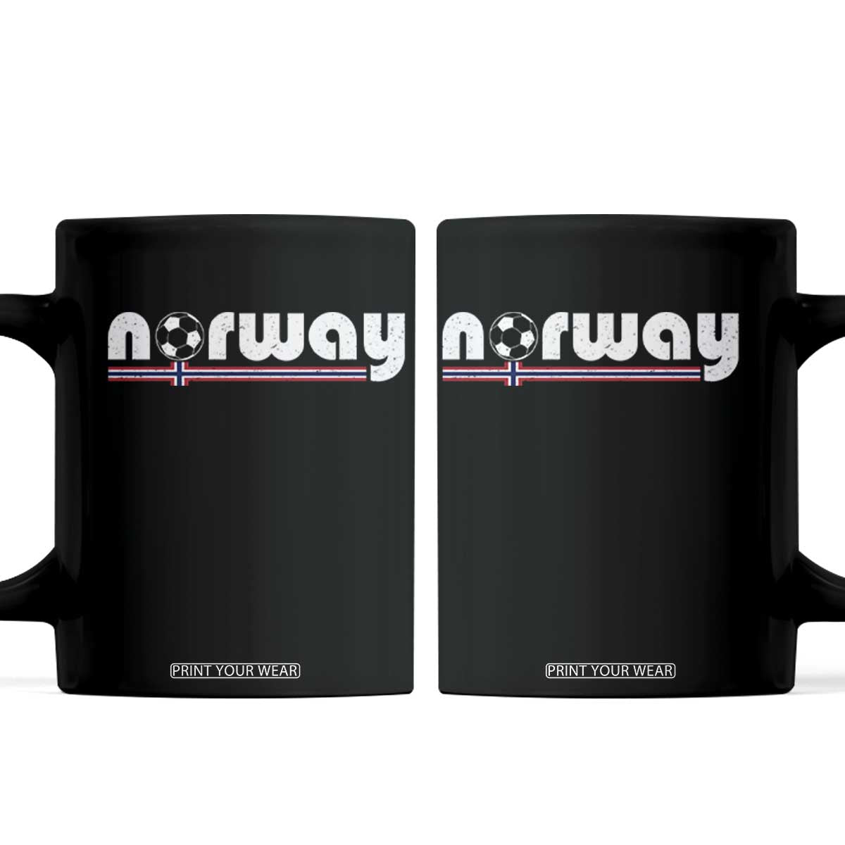 Classic Norway Soccer Vintage Norwegian Flag Coffee Mug Football Fans Support TS02 Black Print Your Wear