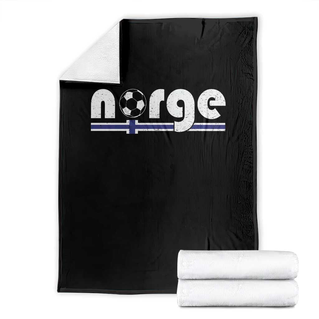 Vintage Norge Norway Flag Norwegian Pride Throw Blanket Soccer Lover Football Fans Support TS02 Black Print Your Wear