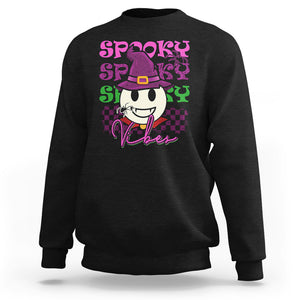 Spooky Vibe Retro Spooky Boo Gothic Halloween Costume Sweatshirt TS02 Purple Printyourwear