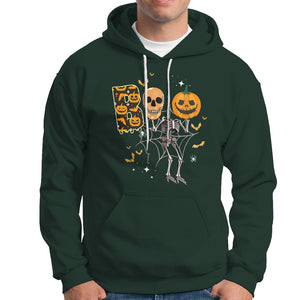 Spooky Boo Dancing Skeleton Skull Scary Pumpkin Halloween Hoodie TS02 Printyourwear