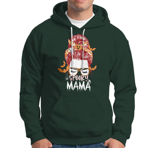 Spooky Mama Halloween Ghost Witchy Spooky Mom Messy Bun Hoodie TS02 Printyourwear