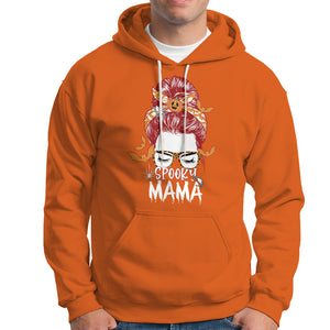 Spooky Mama Halloween Ghost Witchy Spooky Mom Messy Bun Hoodie TS02 Printyourwear