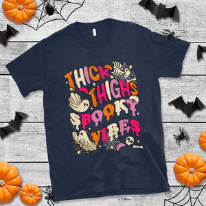 Thick Thighs Spooky Vibe Retro Groovy Witchy Halloween Costume T Shirt TS02 Printyourwear