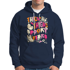 Thick Thighs Spooky Vibe Retro Groovy Witchy Halloween Costume Hoodie TS02 Printyourwear