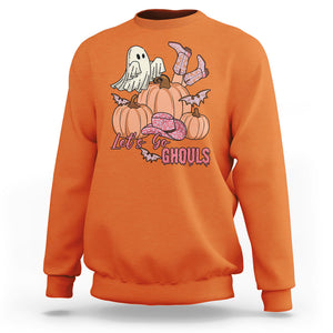 Let's Go Ghouls Halloween Costume Retro Rodeo Halloween Cowgirl Sweatshirt TS02 Printyourwear