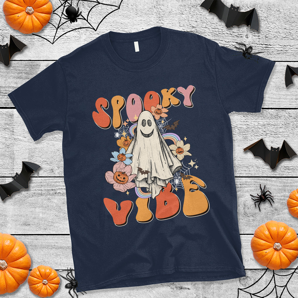 Spooky Vibe Retro Groovy Spooky Boo Ghost Halloween Costume T Shirt TS02 Printyourwear