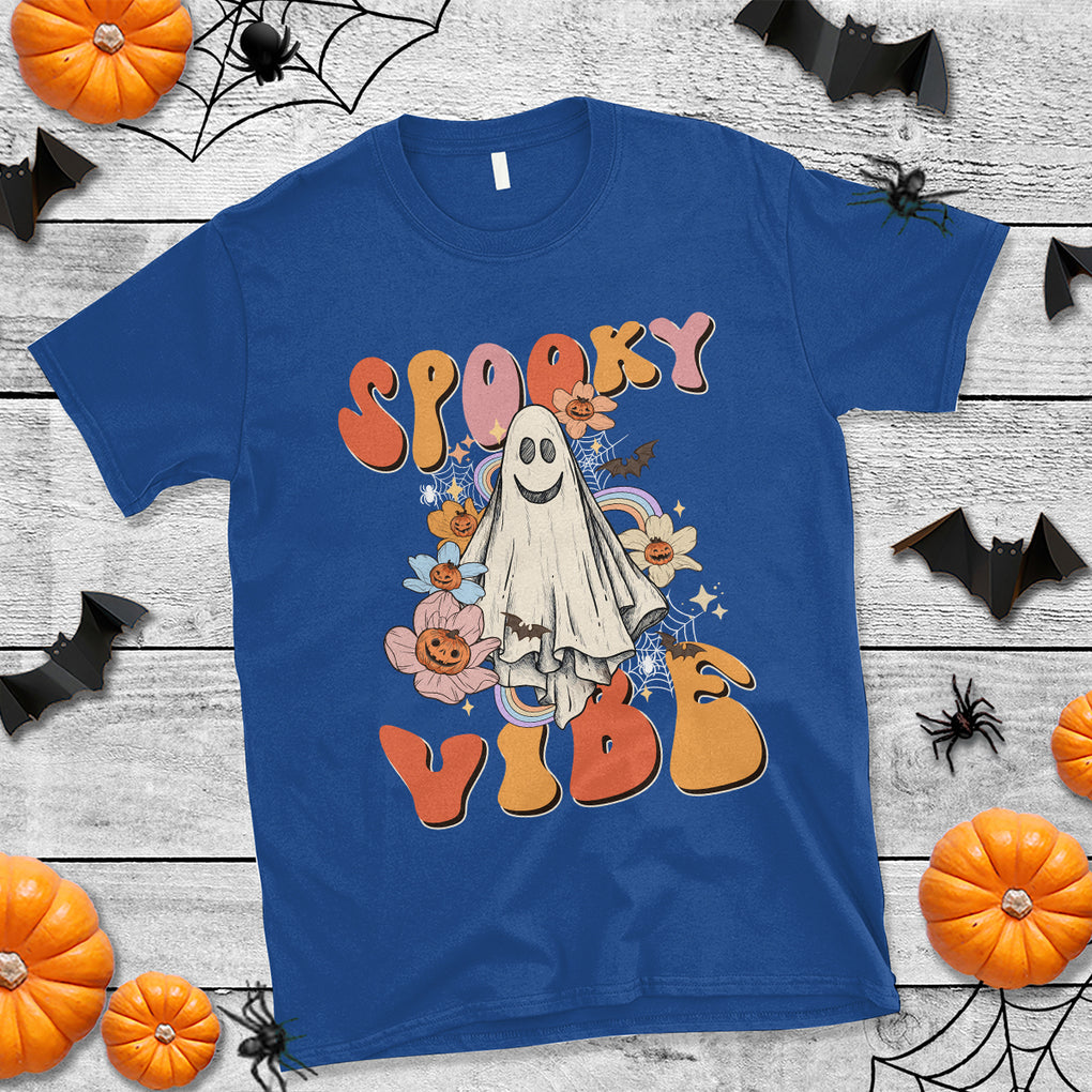 Spooky Vibe Retro Groovy Spooky Boo Ghost Halloween Costume T Shirt TS02 Printyourwear